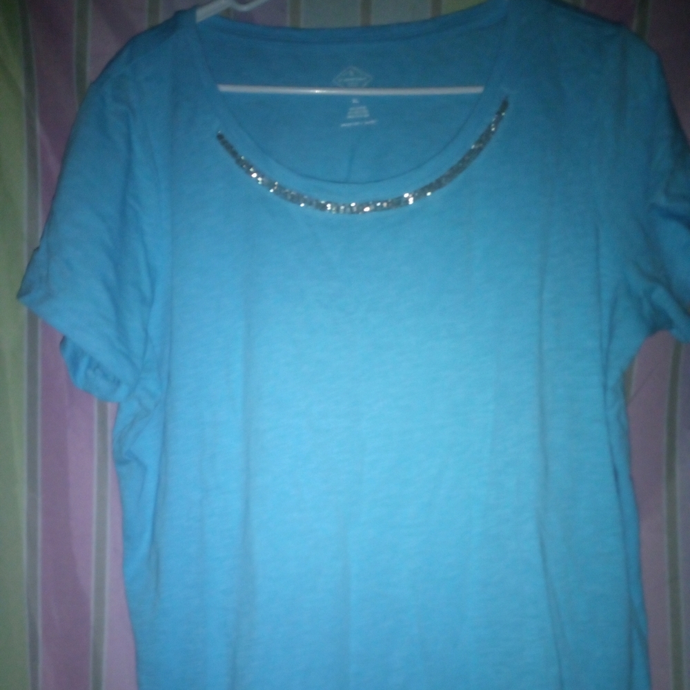 St John's bay beaded tee shirt top